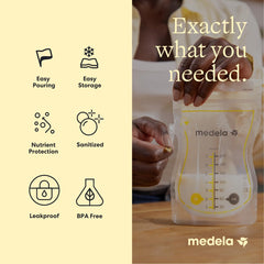 Medela apertura superior ancha facilitando llenar sin derrames
