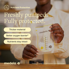 Medela boquilla lateral diseñada para verter sin goteos y una sola mano