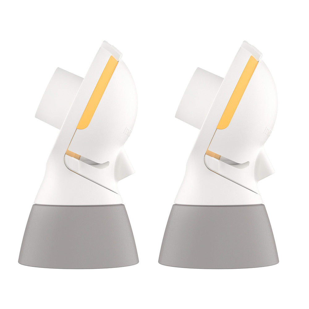 Medela conector frontal del paquete mostrando dos unidades y compatibilidad