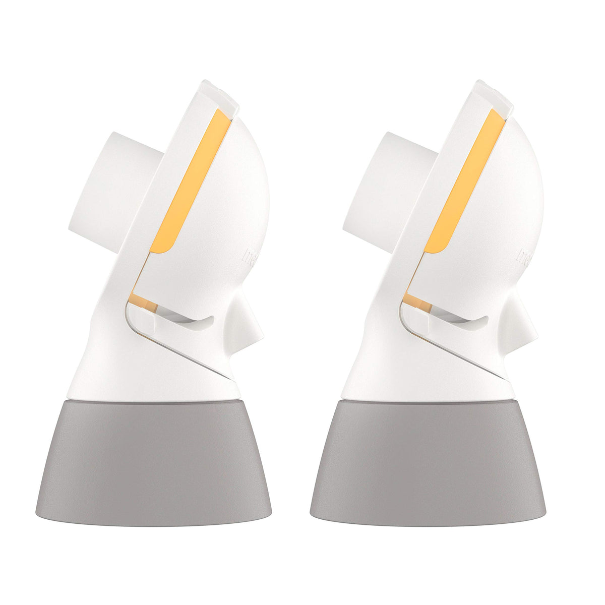 Medela conector frontal del paquete mostrando dos unidades y compatibilidad