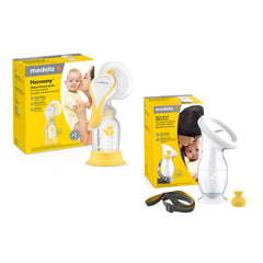 Medela Harmony vista frontal mostrando diseño portátil y beneficio de movilidad