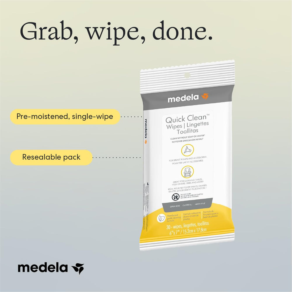 Medela toallitas usadas en coche entre sesiones de extracción