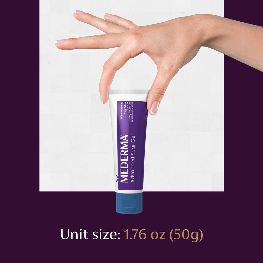 Mederma textura del gel sobre la piel absorción rápida y sin pegajosidad