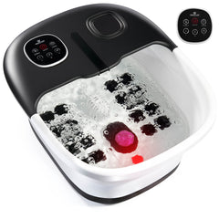 Medical king front view of foot spa showing controls and design benefit comfort