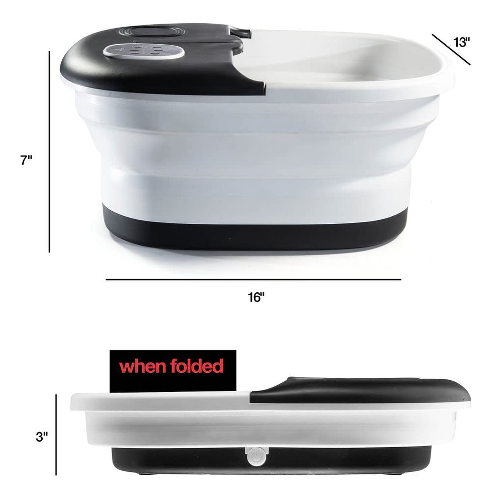 Medical king lifestyle image of person using foot spa for relaxing soak
