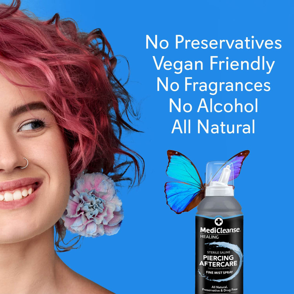 MediCleanse comparación de tamaño con mano para escala portátil
