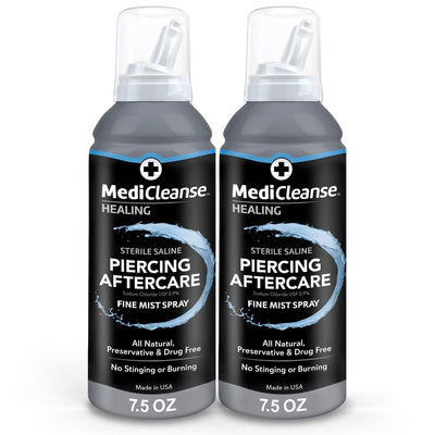 MediCleanse envase frontal mostrando tamaño y diseño práctico