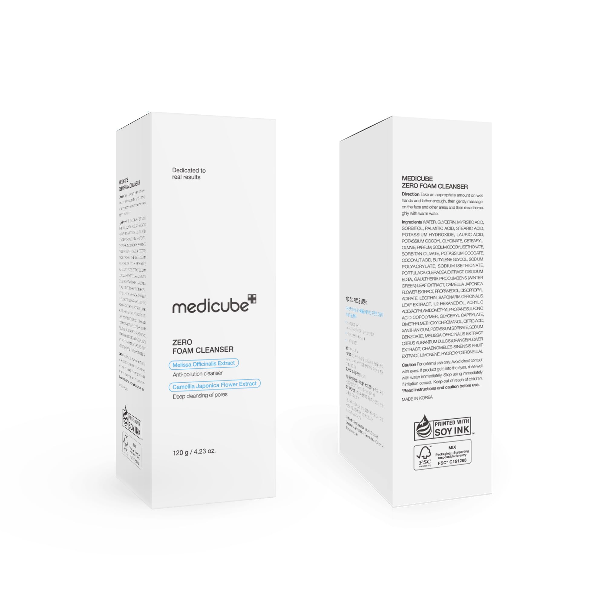 Medicube enjuague sin espuma evidenciando limpieza gentil