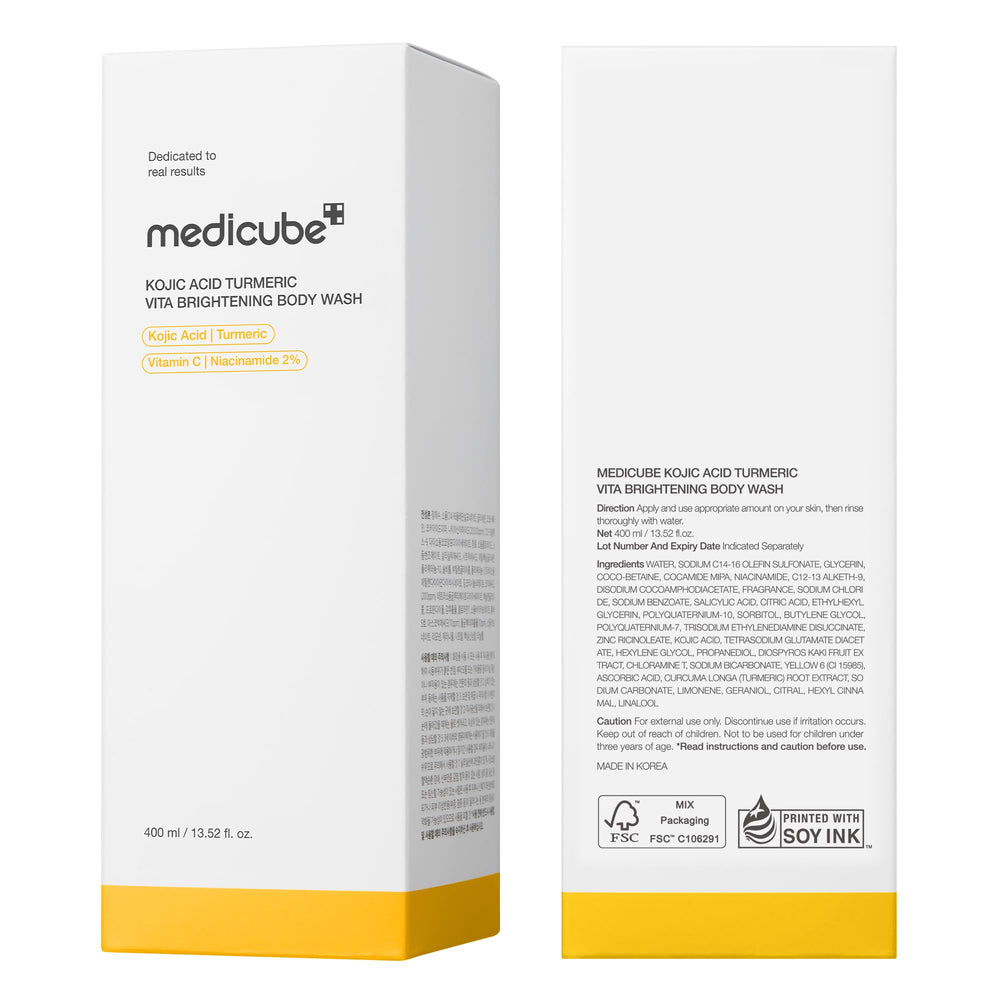 medicube ambiente de baño con producto para una ducha revitalizante