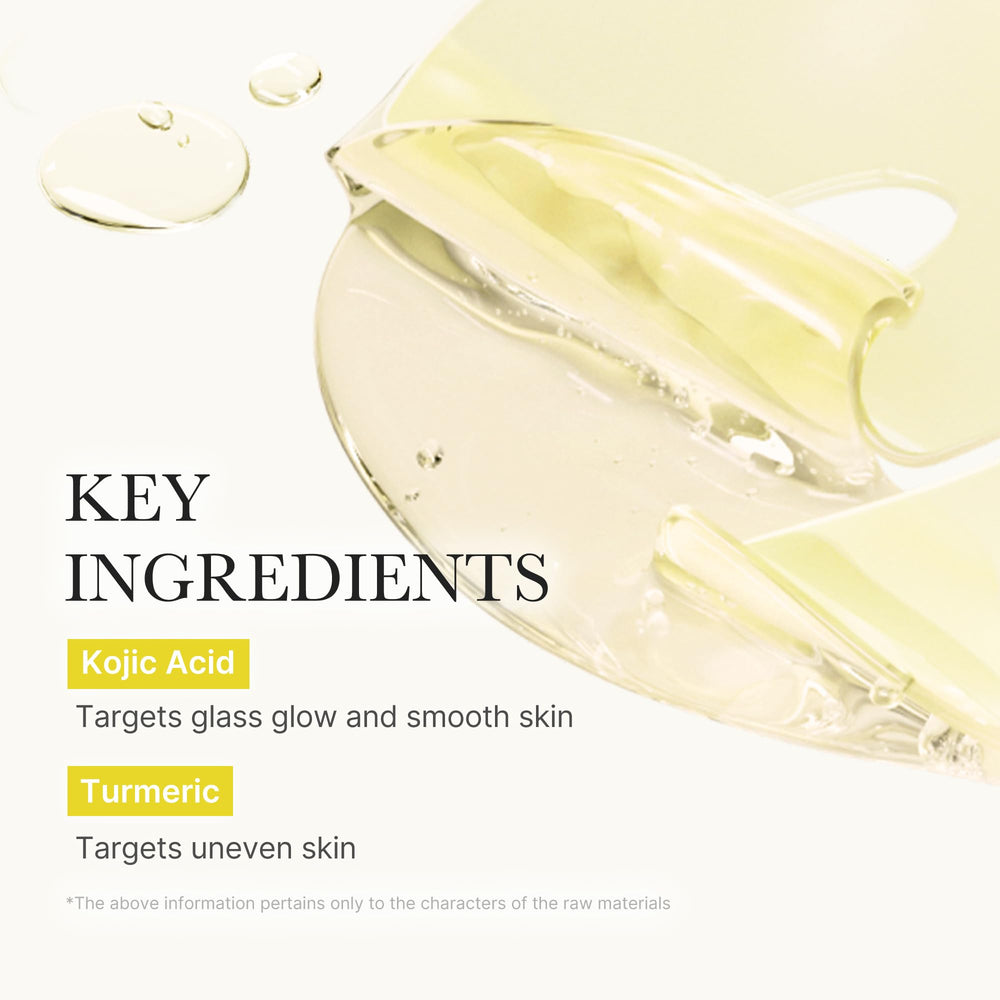 medicube etiqueta con ingredientes resaltando ácido kójico y niacinamida