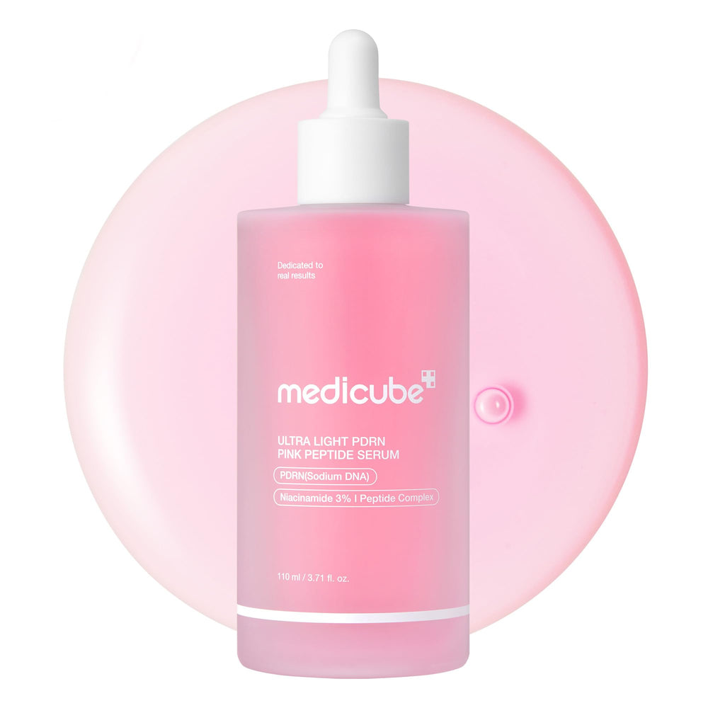 medicube front packaging showing bottle and benefits for visible hydration