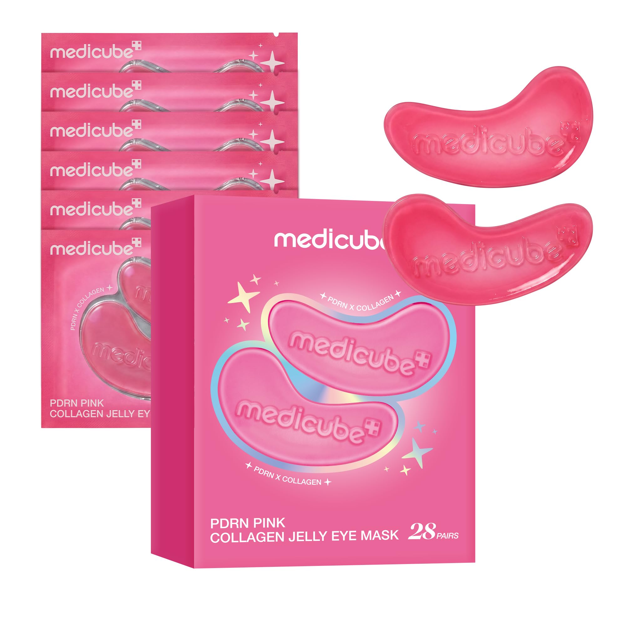 medicube frontal del empaque que muestra 28 pares y ventaja de higiene