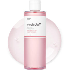 medicube tónico PDRN Rose frontal del envase mostrando color rosa y diseño elegante