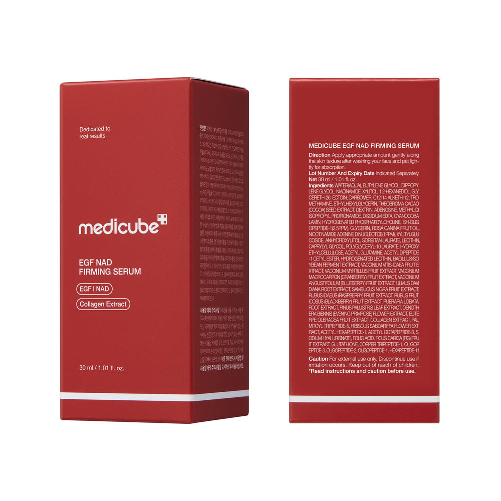 medicube imagen de resultados antes y después destacando mayor firmeza