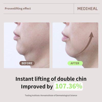 MEDIHEAL etiqueta con ingredientes clave visible, claridad informativa