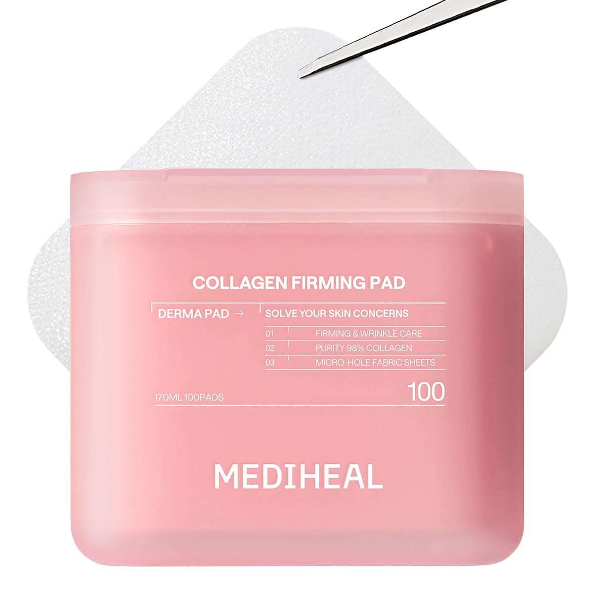 MEDIHEAL toallitas frontales en envase compacto que facilitan rutina antiedad