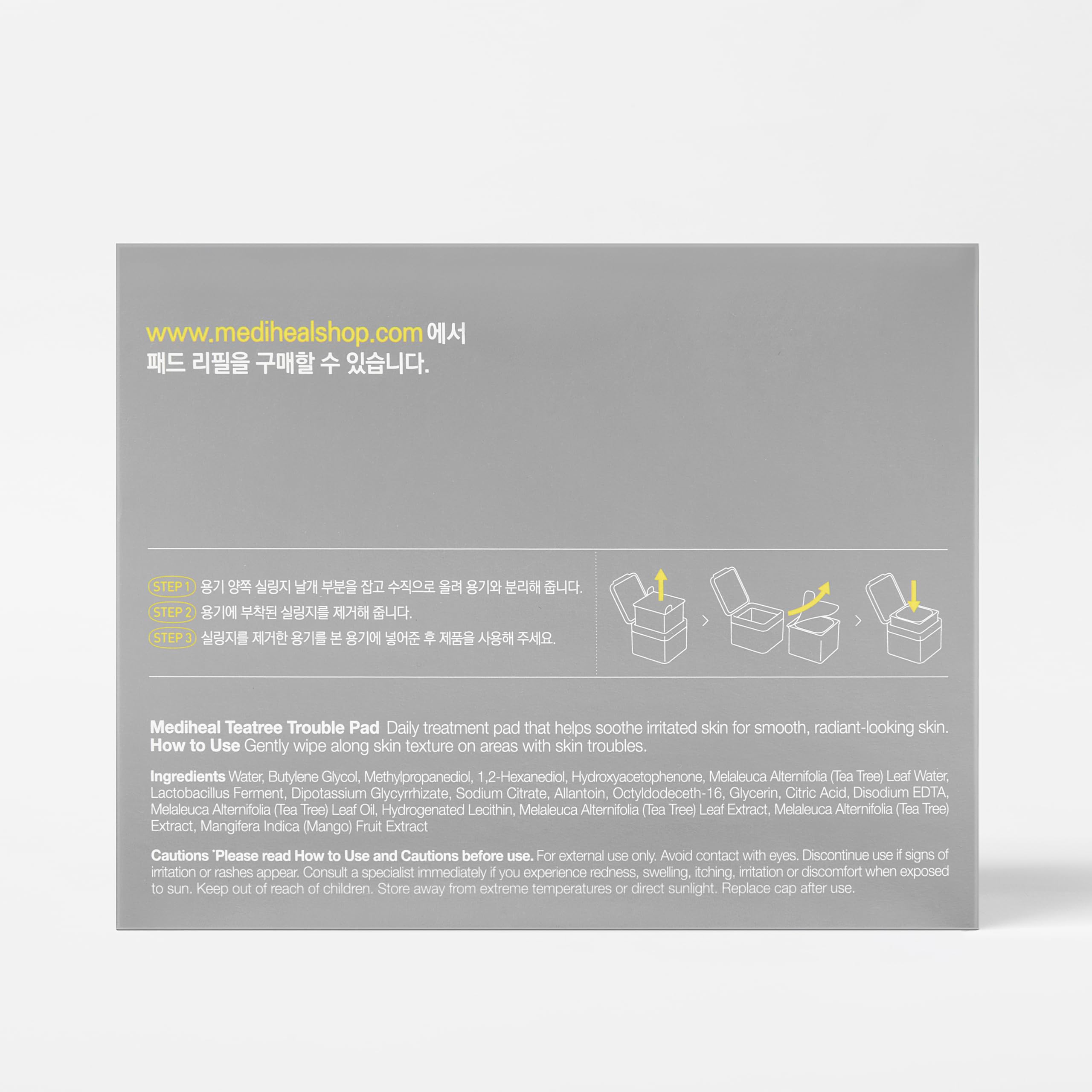 MEDIHEAL ingredientes tea tree y lactobacillus que ayudan a equilibrar la piel