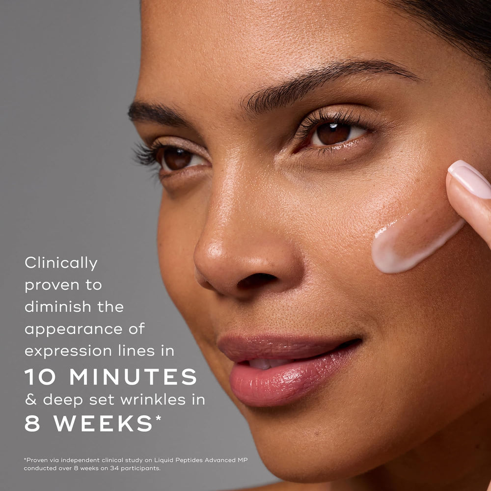 Medik8 bottle staged in night routine setting suggests evening repair and hydration benefit