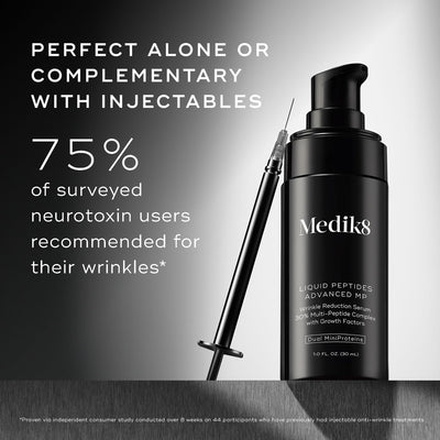 Medik8 serum absorbed into skin close-up shows hydration and improved texture benefit
