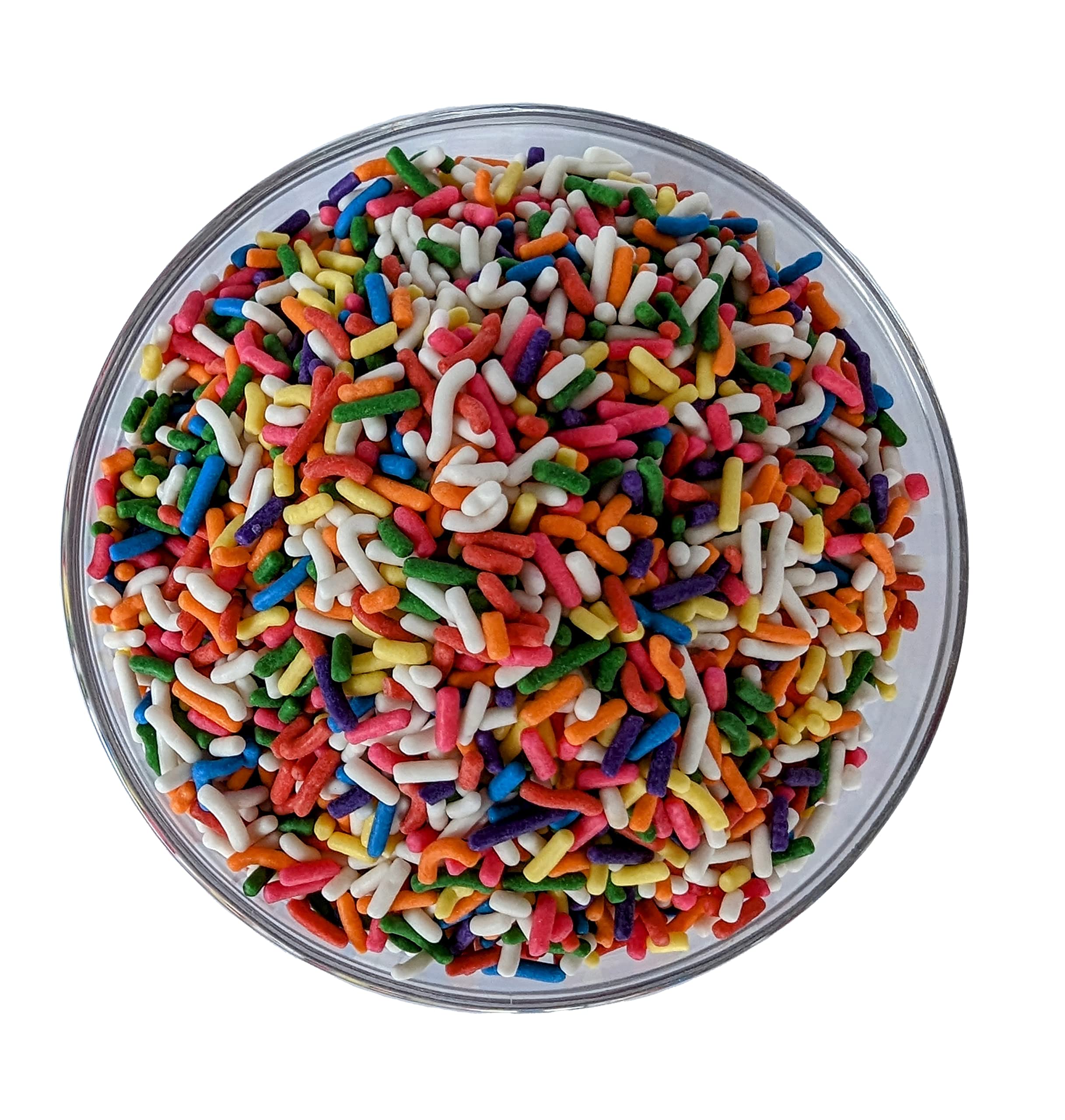 Medley Hills Farm sprinkles aplicadas en cupcake para presentación festiva