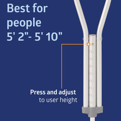 Medline crutches close-up of padded underarm cushion for comfort