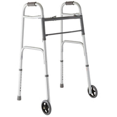 Medline front view of walker showing frame and wheels for stable mobility