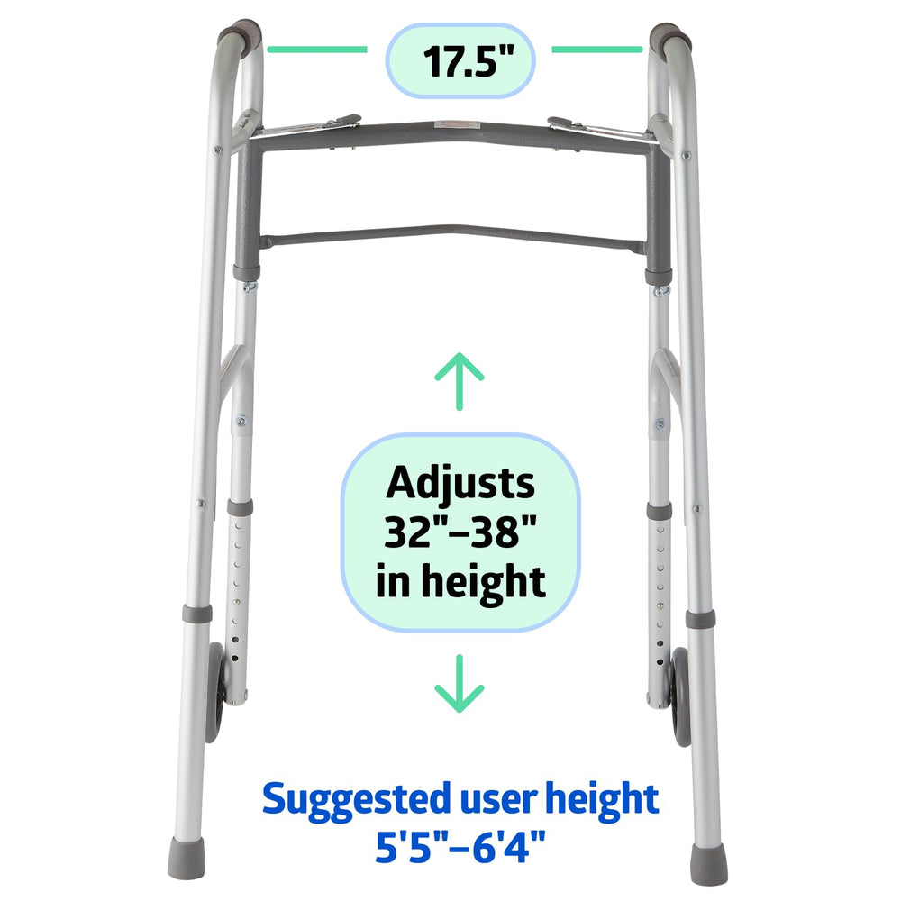 Medline lifestyle image of user walking outdoors with added independence