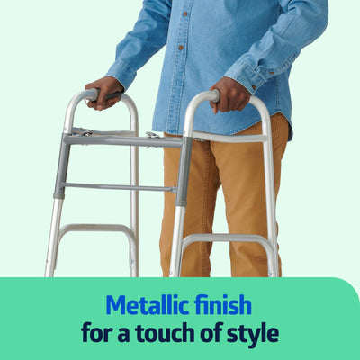 Medline close-up of 5-inch wheel for smoother movement over thresholds