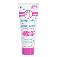 Megababe envase frontal mostrando diseño y tamaño práctico