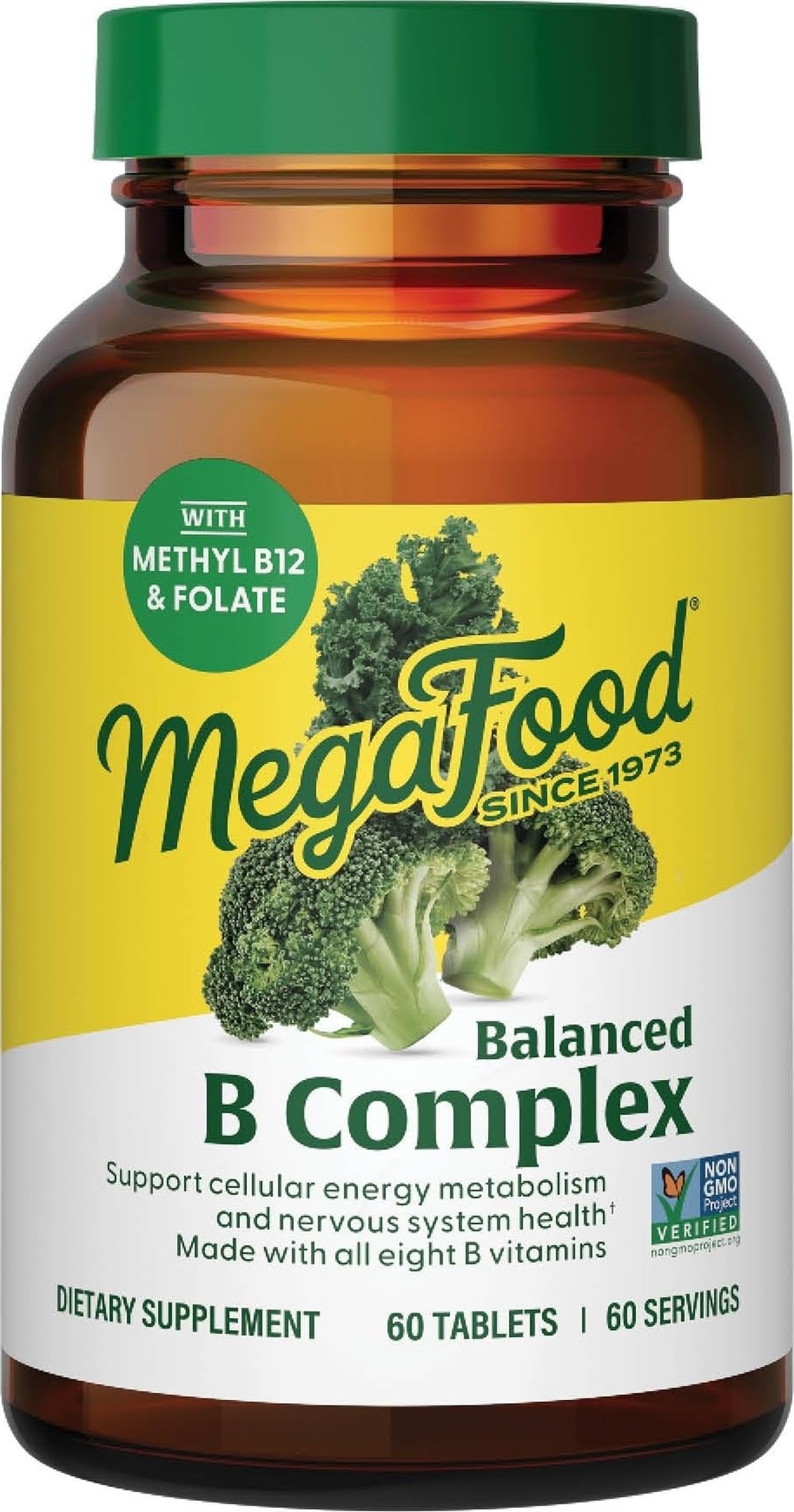 MegaFood frente del envase mostrando tabletas y beneficios claros