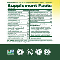 MegaFood ingredientes de alimentos reales como naranja y brócoli para nutrición