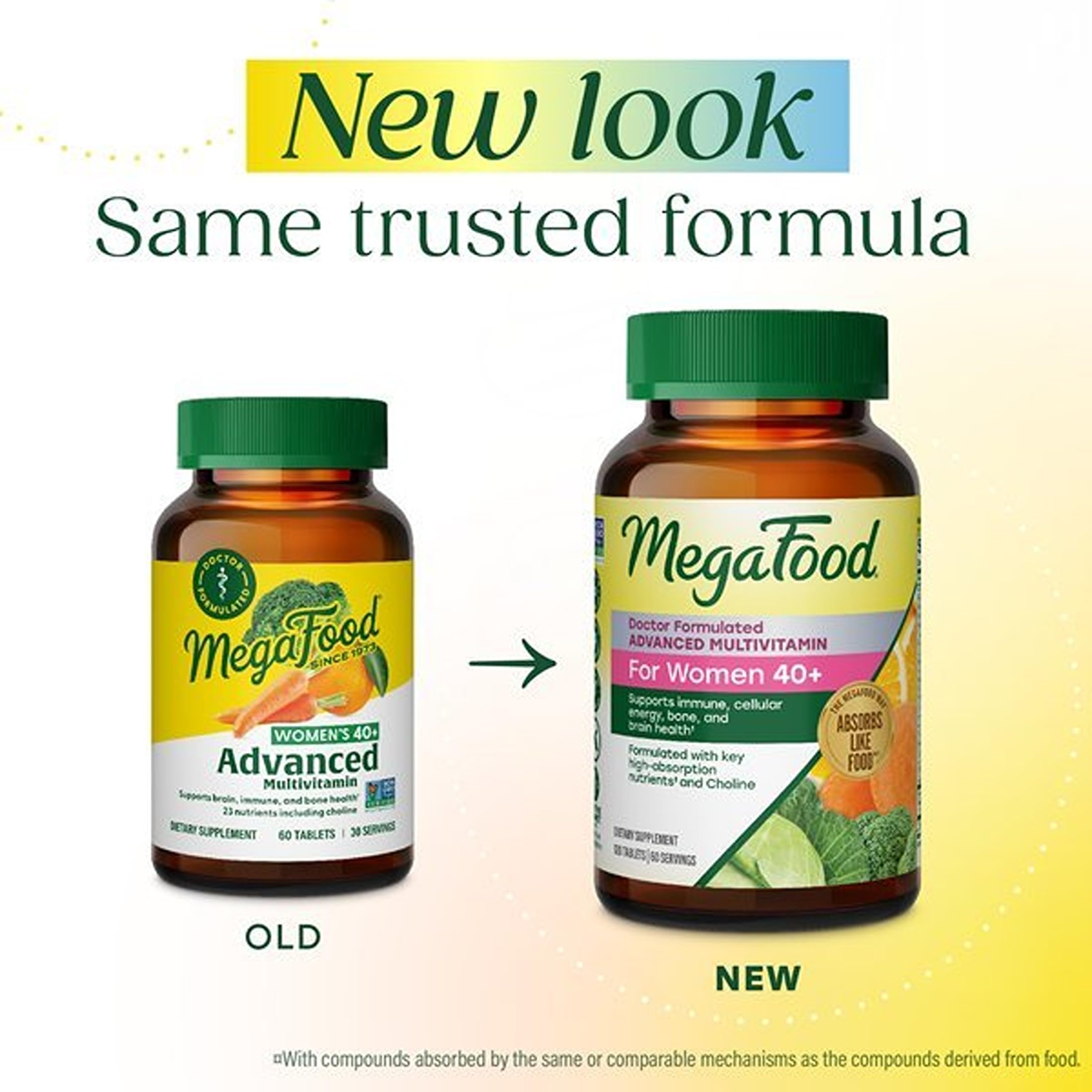 MegaFood tablet close-up texture and size for easy swallowing