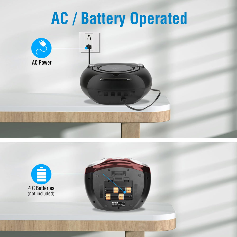 MEGATEK size comparison with everyday items conveying compact portability advantage