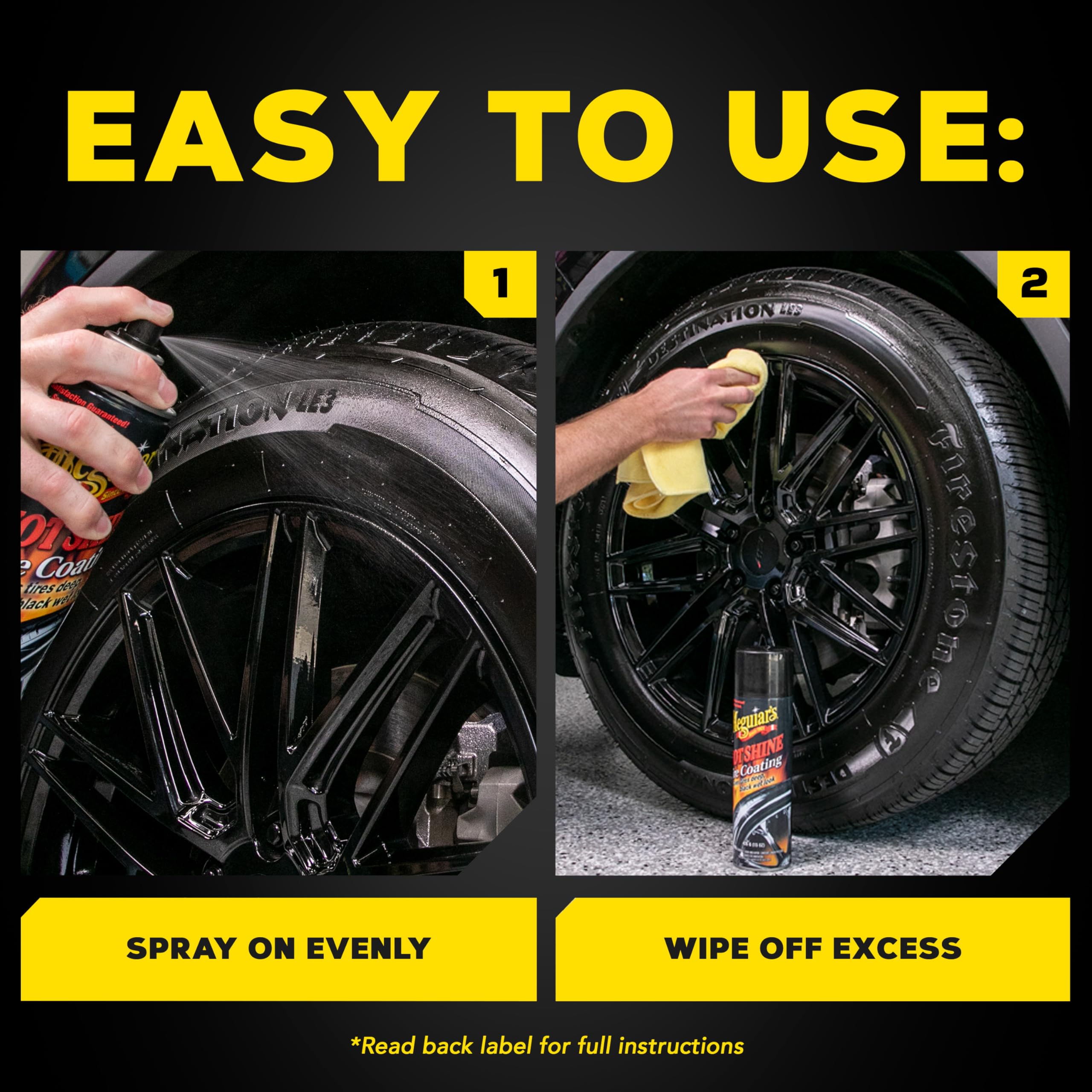 Meguiar's envase junto a una regla para mostrar tamaño real del producto