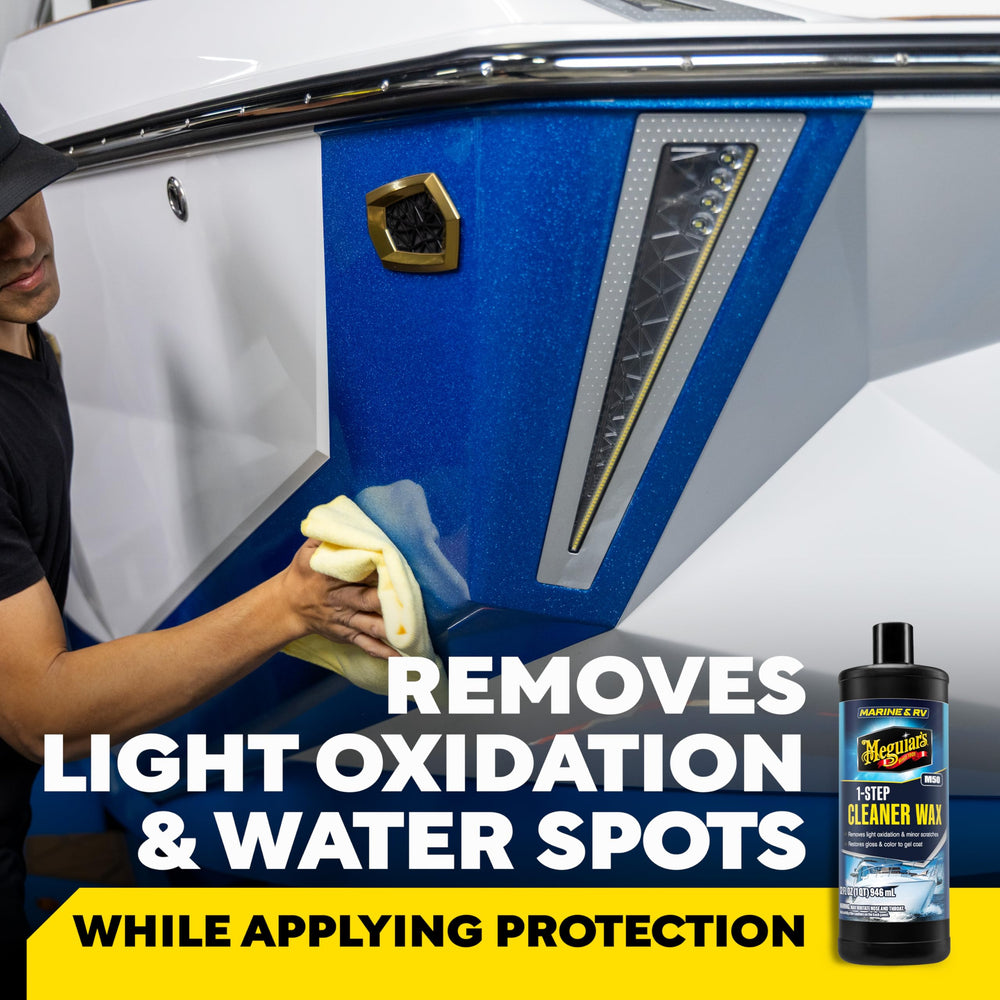 Meguiar's M50 textura del líquido mostrando acabado no abrasivo y brillo