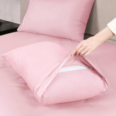 Mejoroom fundas tipo sobre mostrando cierre y acabado liso para almohadas