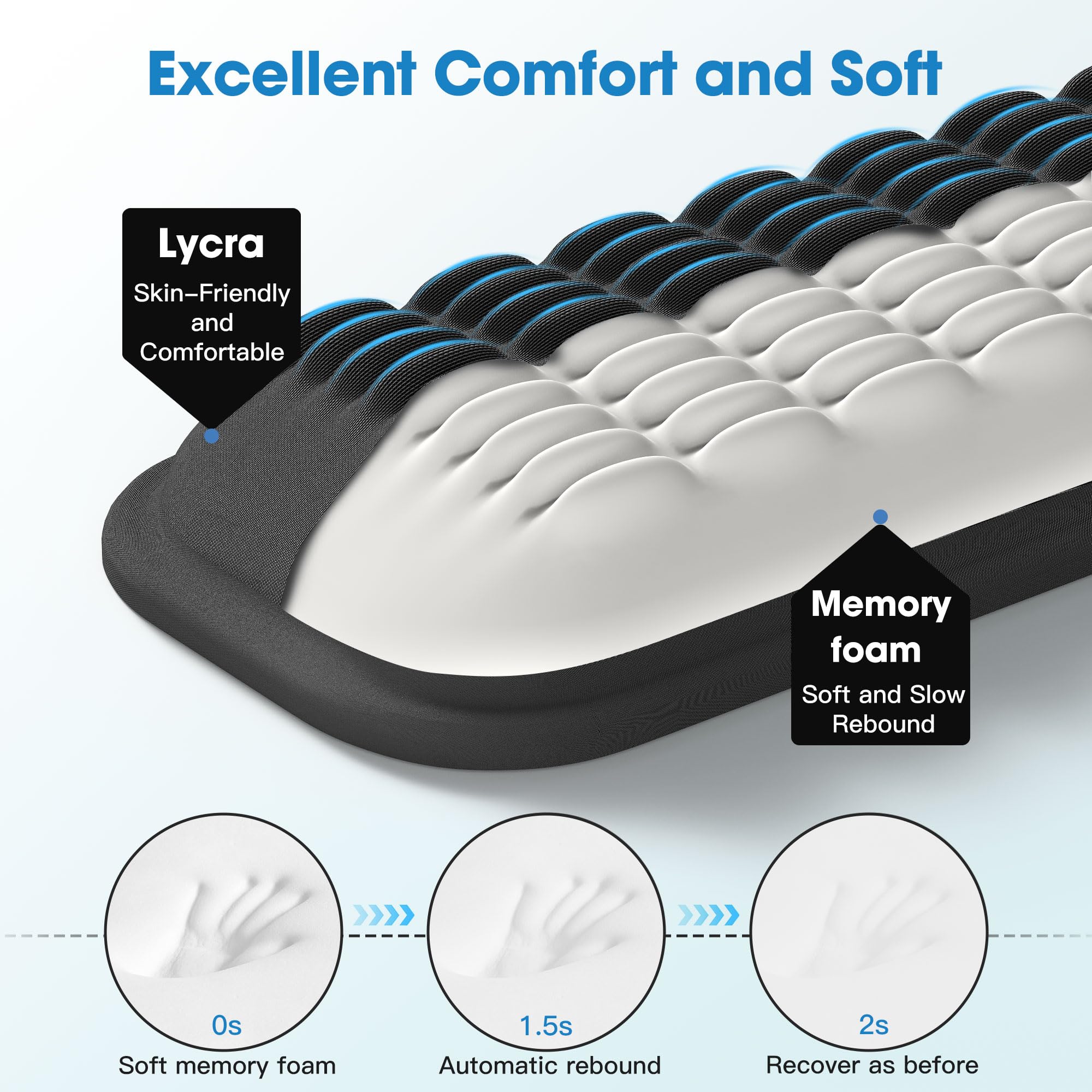 MEKASS textura de lycra suave que ofrece deslizamiento cómodo de la mano