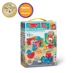 Melissa & Doug conectores grandes en primer plano, fáciles de usar