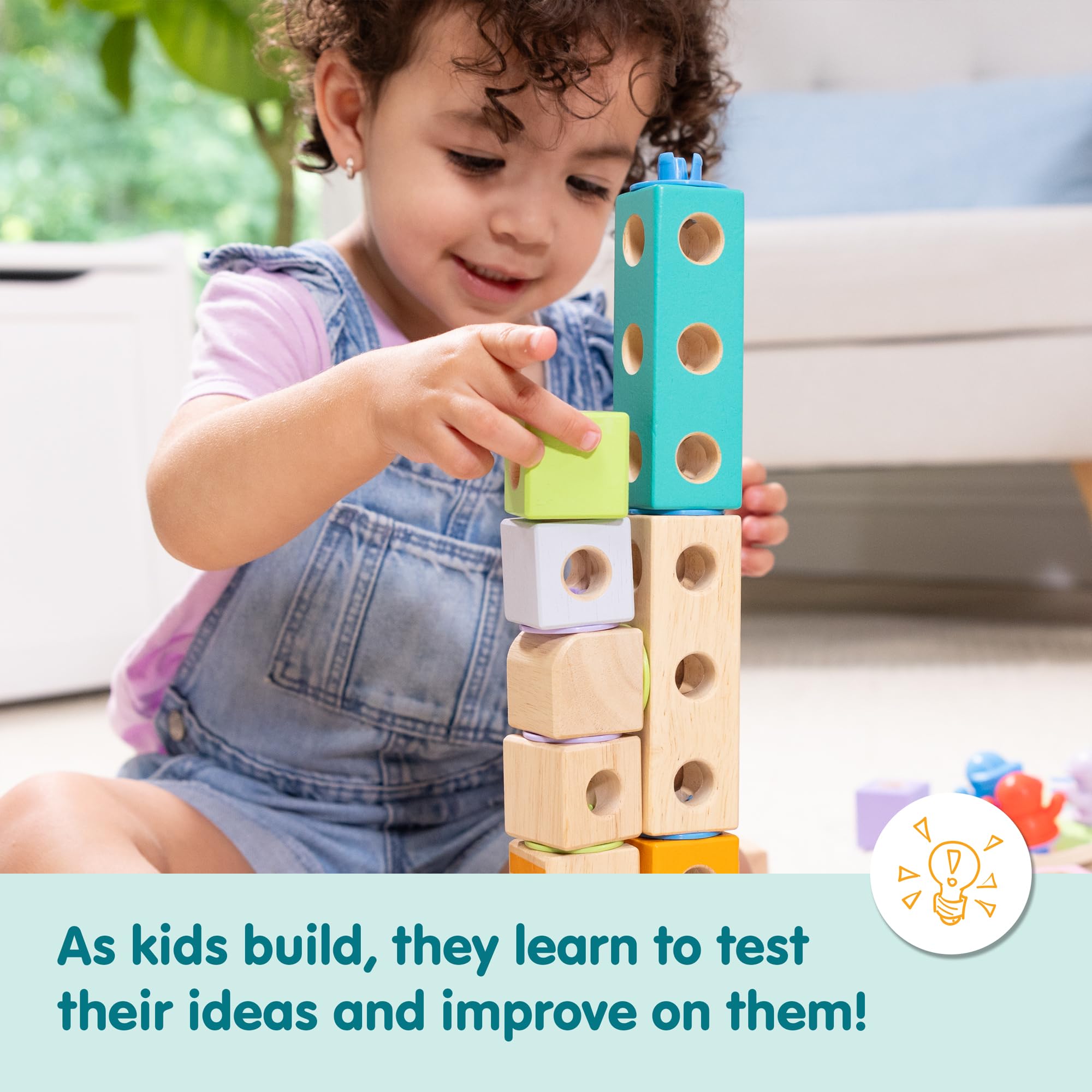 Melissa & Doug ruedas montadas formando vehículo para juego dinámico