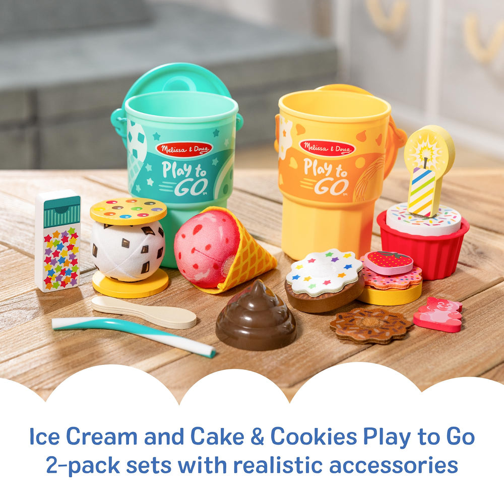 Melissa & Doug porciones de pastel y galletas con fieltro decorativo y juego creativo