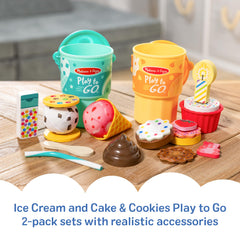 Melissa & Doug porciones de pastel y galletas con fieltro decorativo y juego creativo