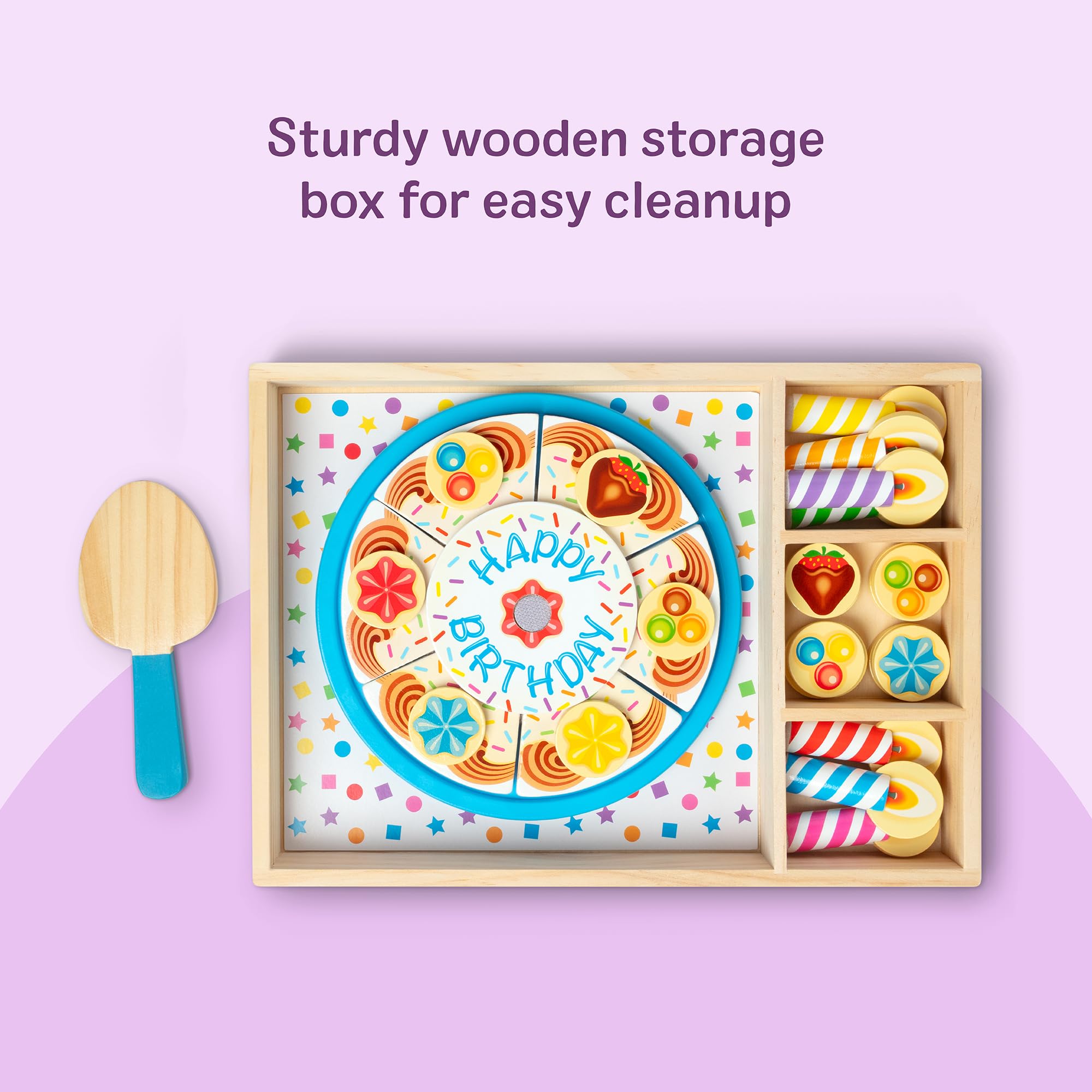 Melissa & Doug server performing slicing action showing satisfying sound and coordination benefit