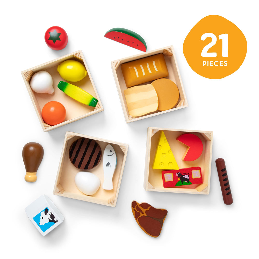 Melissa & Doug comparación de tamaños de las piezas para ver escala y seguridad