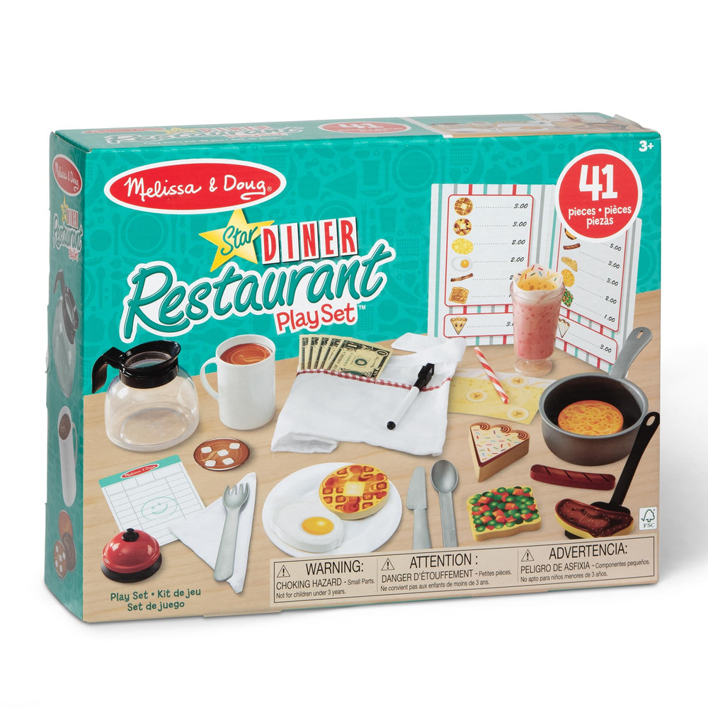 Melissa & Doug escena familiar de juego con roles que estimula cooperación