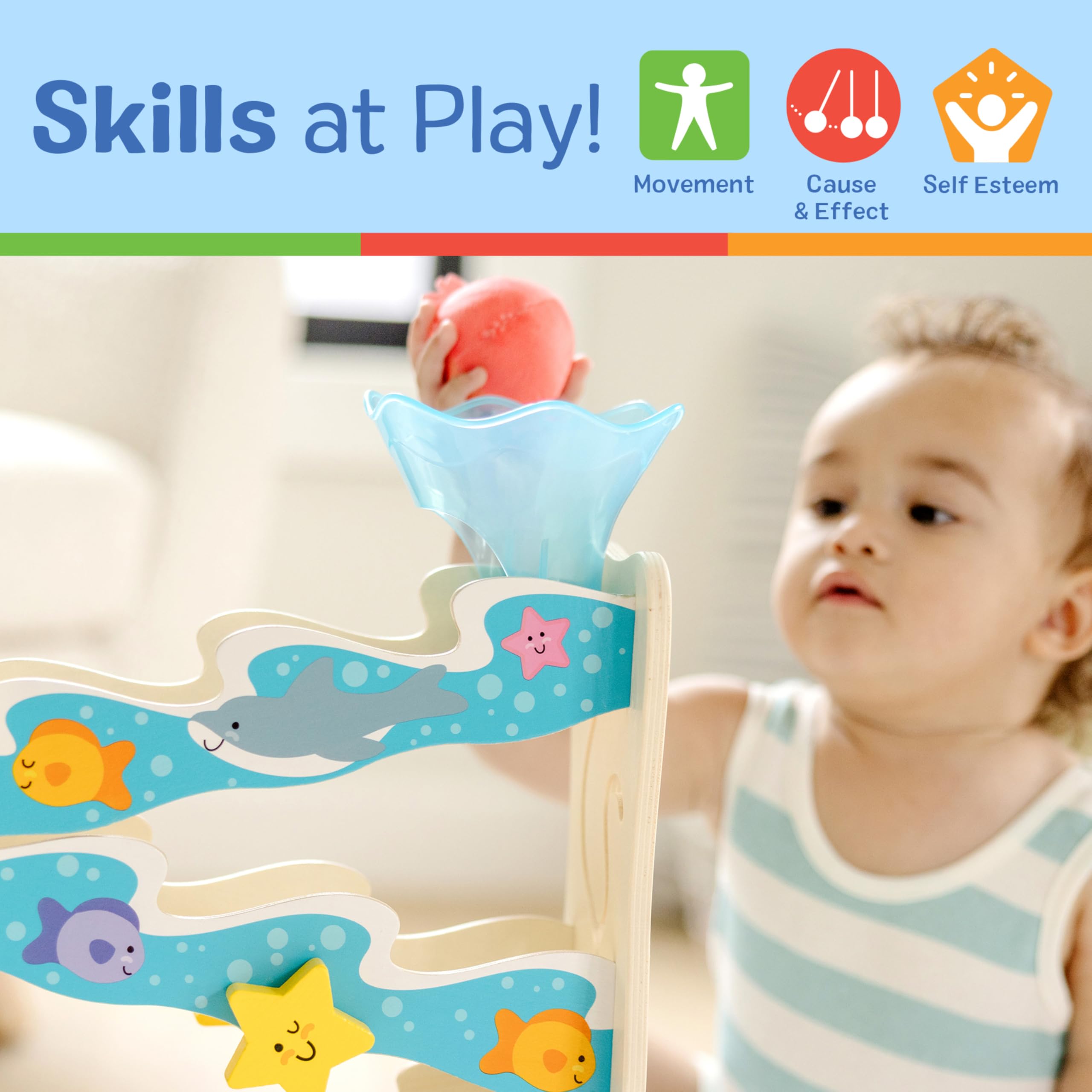 Melissa & Doug estrella de mar giratoria, estímulo sensorial y movimiento
