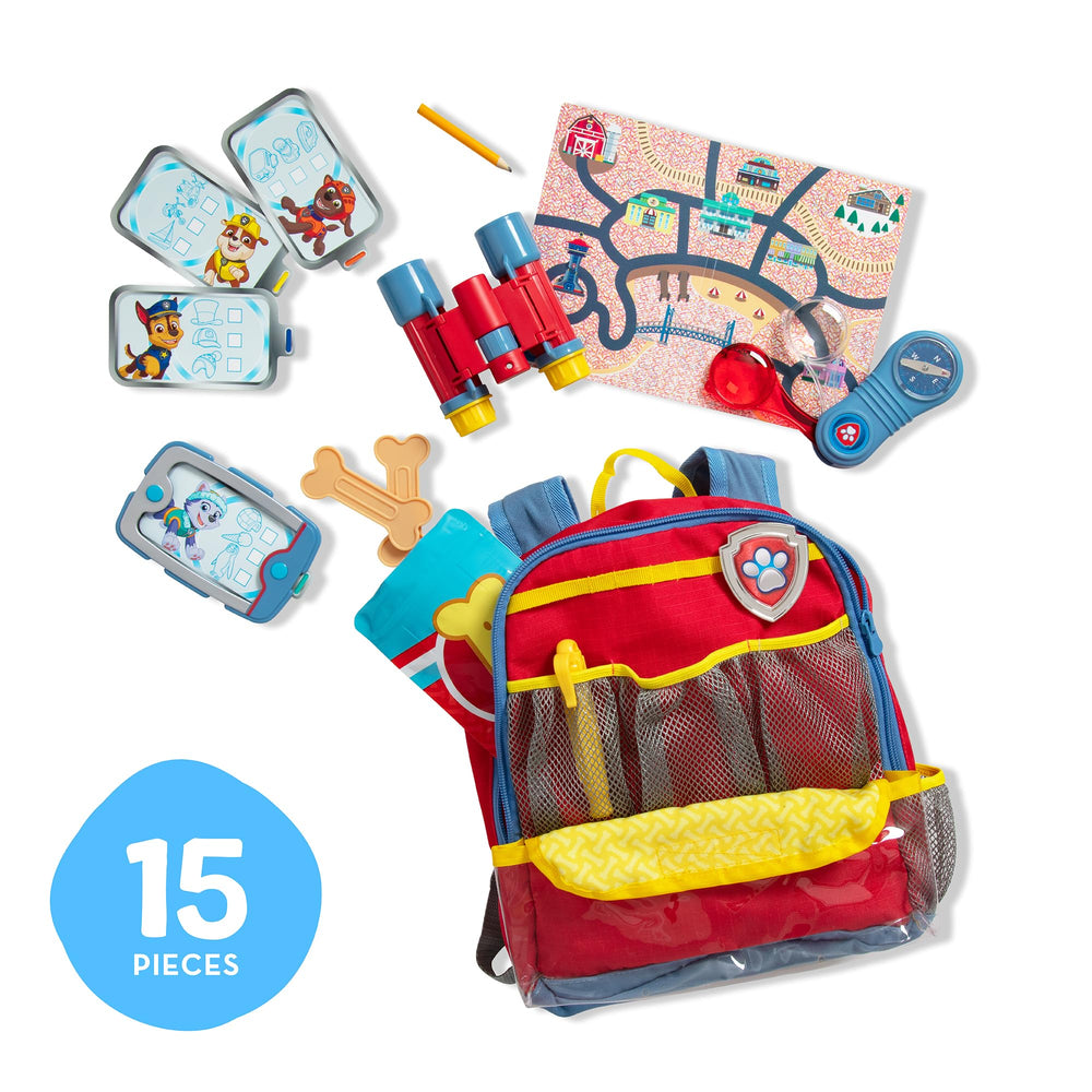 Melissa & Doug todos los accesorios guardados dentro de la mochila para orden