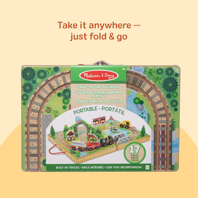 Melissa & Doug size comparison beside a toddler hand for scale and safety