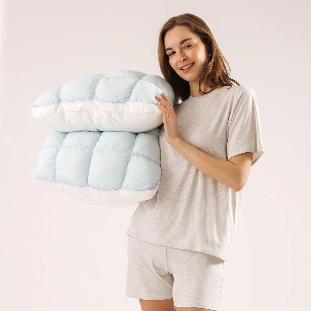 Mellow almohada en ambiente de dormitorio transmitiendo confort relajante