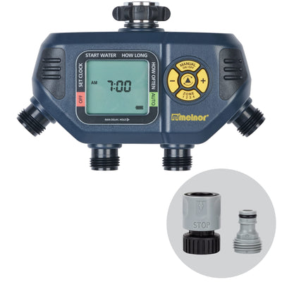 Melnor AquaTimer front panel showing compact design and easy mounting benefit
