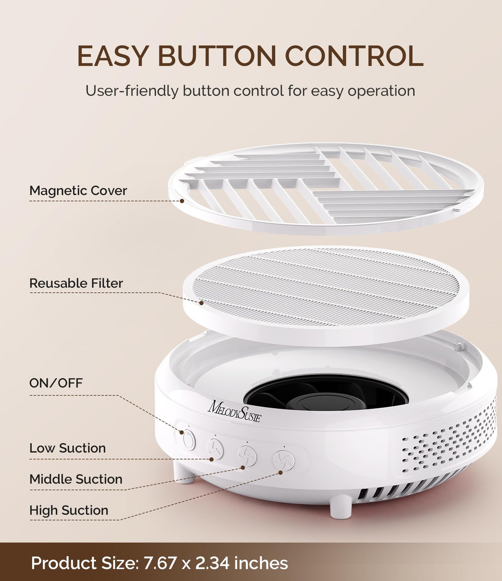 MelodySusie HPro button controls panel for quick suction level adjustments